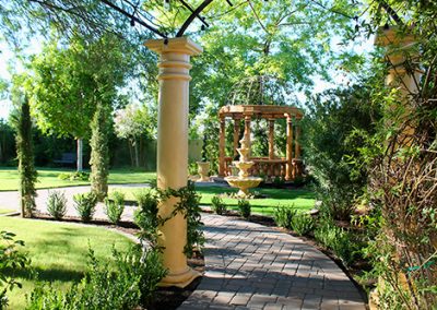 Garden Tuscana Reception Hall event in Mesa showing garden area with gazebo