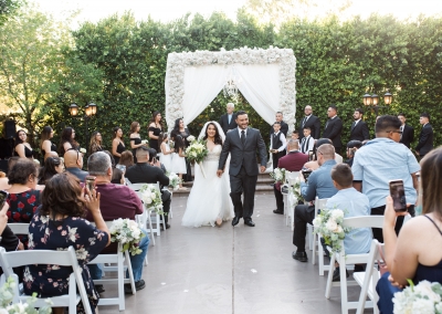 Garden Tuscana Reception Hall event in Mesa showing couple just married