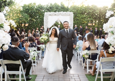 Garden Tuscana Reception Hall event in Mesa showing outdoor wedding ceremony