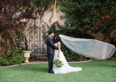 Garden Tuscana Reception Hall event in Mesa showing garden wedding photos